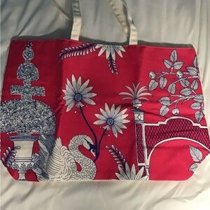 NWOT Clarins Pink and Cream Tote Bag